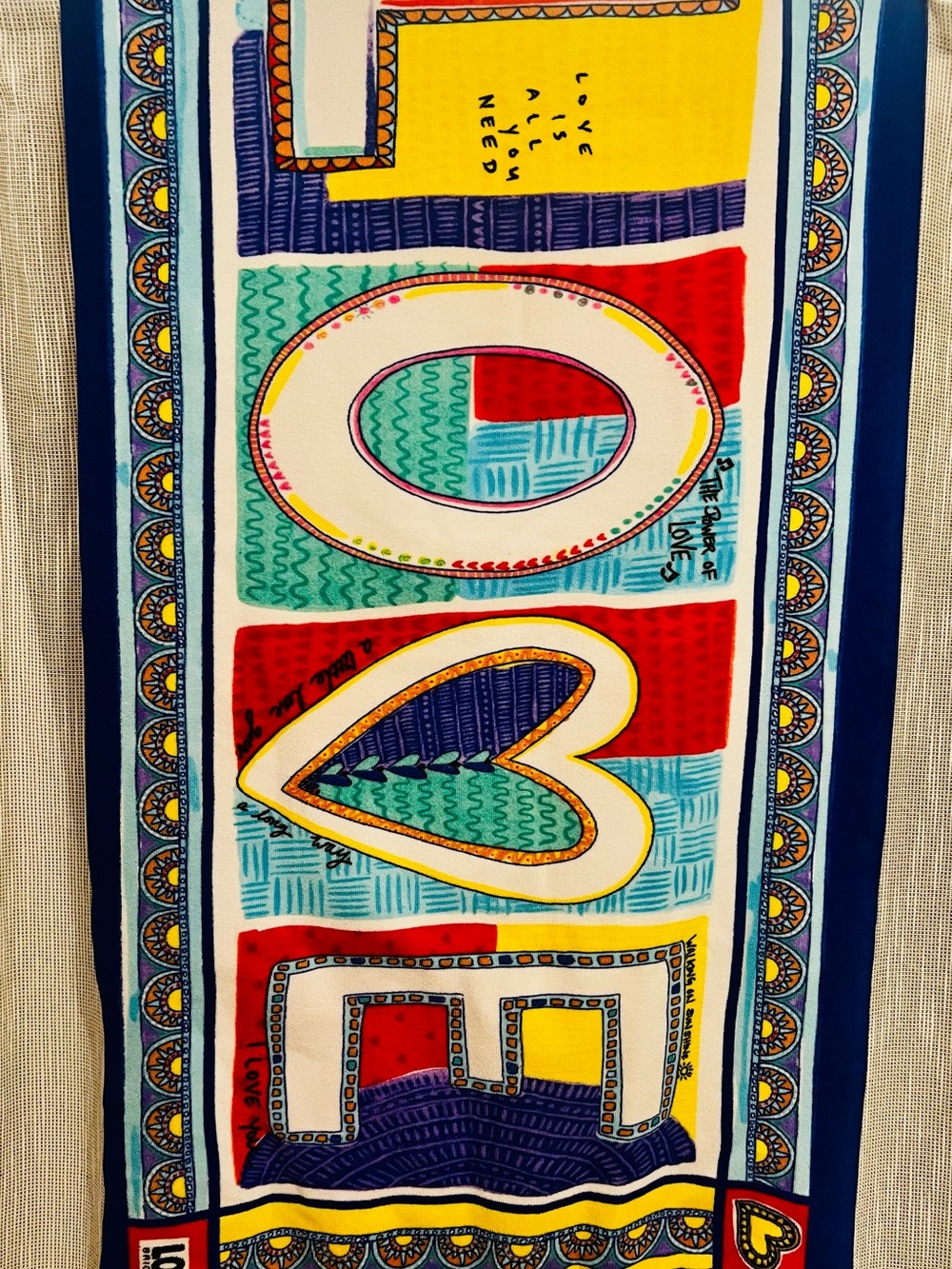 Brighton Endless Summer Beach Towel, LOVE Colorful, Large 60”x30”, NWOT